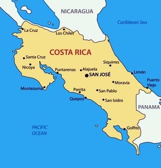 Costa Rica Navi mieten _map